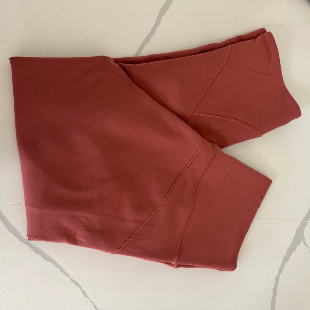 Lululemon Rust Red Cropped Leggings